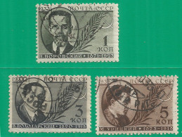 Russia USSR 1933 Year, Used Stamp  Mi.# 450-452 - Gebraucht