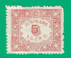 Surinam 1909 Mint Stamp No Gum - Suriname