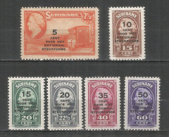 Surinam 1945 Mint Stamps MH Original Gum OVPT - Suriname