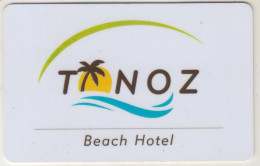 TURKEY Hotel Keycard - Tonoz Beach Hotel ,used - Cartas De Hotels