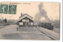 CPA 49 Chalonnes La Gare Et Le Train Tramway - Chalonnes Sur Loire