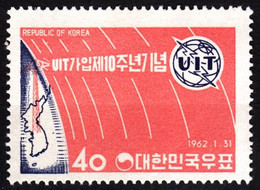 KOREA SOUTH 1962 Telecommunications: ITU Membership - 10, MNH - Telekom