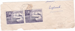 CYPRUS KGVI SOLI RURAL SINGLE CIRCLE POSTMARK ON PAIR - Chipre (...-1960)