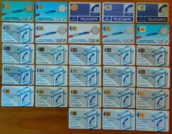 LOT / COLLECTION DE 28 TELECARTES PUBLIQUES FRANCE PYJAMA CORDON 600 AGENCES DIFERENTES - 1987