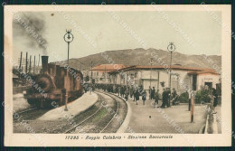 Reggio Calabria Città Stazione Treno Cartolina QZ4055 - Reggio Calabria