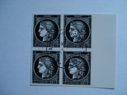 5305A Bloc De 4 Timbres Cérès De 0,20 € Noir Provenant De La Feuille Bord Droit De 150 Timbres  De 2019 ****** - 2018-2023 Marianne L'Engagée