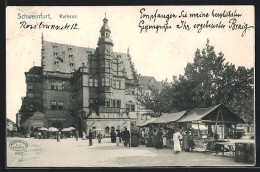 AK Schweinfurt, Rathaus Und Marktstände  - Schweinfurt