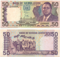 Sierra Leone 50 Leones 1989 P-17 UNC Foxing - Sierra Leone