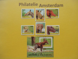 Guinea 1997, FAUNA AFRICAN WILDLIFE: Mi 1631-36, + Bl. 508, ** - Wild