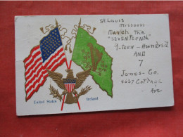 Embossed United States & Ireland. Flag.     Ref 6378 - Other & Unclassified
