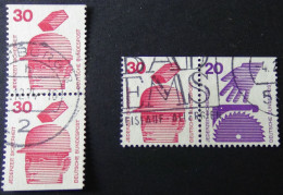 Germany - 1974 - Mi:DE 696C + 698C / 698C+D O - Both From HB 25 - Look Scan - 1971-2000