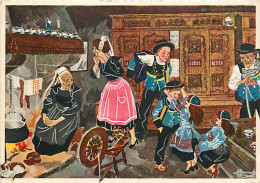 29* FOLKLORE  Depart Pour Le Messe (illust; Homualk)  CPSM (10x15cm)                MA69-0434 - Homualk