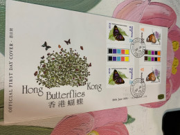 Hong Kong Stamp Butterfly Gutter Pair Rare 1979 FDC - Neufs