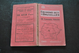 Environs De Bruxelles 100 Promenades Pédestres 4è éditions 1921 6 Cartes Et Plans Touring Club De Belgique - België