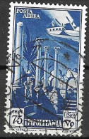 TRIPOLITANIA - 1931 - POSTA AEREA  - C. 75 - USATO (YVERT AV 9A - MICHEL 135 - SS A 11) - Tripolitaine