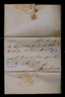 Sp87108 PORTUGAL  Cover 1850-01-10 Mailed 20 R. V.A REAL  Pmk »?  Portugal - ...-1853 Préphilatélie