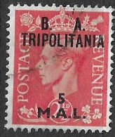 TRIPOLITANIA - OCC. BRITANNICA - 1951 - RE GIORGIO - 5L./21/2D - USATO (YVERT 31 -  MICHEL 31 -SS A 32) - Tripolitaine
