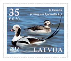 2013 Latvia / Lettonie - Bird Stamp  The Long-tailed Duck ; Bee Woodpecker MNH - Letland