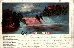 Gruss Vom Rheinfall - Litho - Neuhausen Am Rheinfall