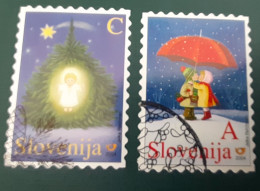 SLOVENIA 2004 Christmas New Year Michel 492-493 Used Stamps - Slovenia