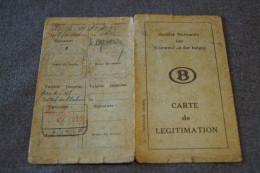 Chemin De Fer Belge,Jemelle,1944-1945,carte De Légitimation,originale Pour Collection - Eisenbahnverkehr