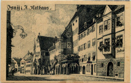 Isny Rathaus - Künstler-AK Eugen Felle - Isny