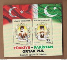 AC - TURKEY STAMP -   TURKEY - PAKISTAN JOINT STAMP MNH ANKARA, 09 OCTOBER 2017 ​MEHMET AKIF ERSOY ALLAMA MUHAMMAD IQBAL - Unused Stamps
