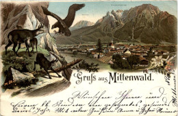 Gruss Aus Mittenwald - Litho - Mittenwald