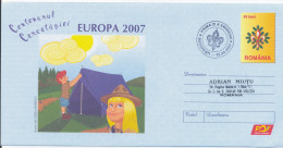 IP 2007 - 026a SCOUTS, Romania, 100 Years SCOUTING - Stationery + Special Cancellation - Used - 2007 - Briefe U. Dokumente