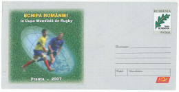 IP 2007 - 77 Rugby, WORLD CUP ( France 2007 ), Romania - Stationery - Used - 2007 - Rugby