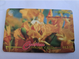 DOMINICA / $10,- GPT CARD  78CDMA / FLAMBOYANT YELLOW          Fine Used Card  ** 16498** - Dominique