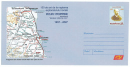 IP 2007 - 49 Iuliu POPPER, Tara De Foc, Argentina, Romania - Stationery - Unused - 2007 - Polar Exploradores Y Celebridades