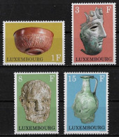 LUXEMBOURG - ARCHEOLOGIE - OBJETS DE LA COLLECTION GALLO-ROMAINE DU MUSEE DE LUXEMBOURG - N° 791 A 794 - NEUF** MNH - Archaeology