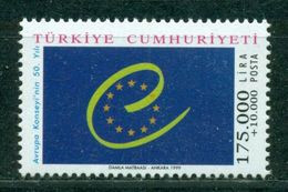 AC - TURKEY STAMP - 50th ANNIVERSARY OF EUROPEAN COUNCIL MNH 30 APRIL 1999 - Neufs