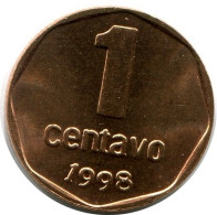 1 CENTAVO 1998 ARGENTINA Coin UNC #M10131.U.A - Argentinië