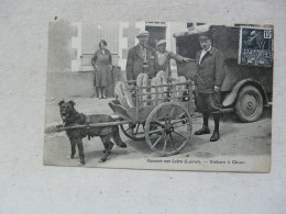 EXCEPTIONNEL - CPA 45 LOIRET - OUZOUER-SUR-LOIRE : Voiture à Chien - Le Boulanger - Ouzouer Sur Loire