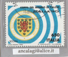 USATI ITALIA 1990 - Ref.0621 "Coppa Del Mondo: SCOZIA" 1 Val. - - 1981-90: Used