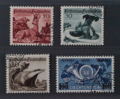 Liechtenstein 285-88, 1950 Tiere Und UPU-Aufdruck, Sauber Gestempelt, KW 175,- € - Usados