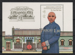 1986 MACAU / MACAO  Bl. 5 ** Block Dr. Sun Yatsen, Postfrisch, 80,-€ - Unused Stamps
