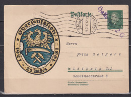 Dt.Reich P  190 Handroll-o Halle (saale) 2b/4.2.32 Und L1 Halle(Saale) 2G, Bedarf Nach Leipzig - Briefkaarten