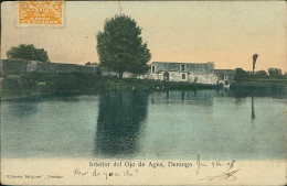 MEXICO - DURANGO - INTERIOR DEL OJO DE AGUA - ED. LIBRERIA RELIGIOSA - MAILED 1908 (18094) - México