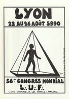 56ème Congrés L.U.F. LYON  1990 - Illustré Par,  Jacques Lardie - 85 Ex. N° 63 - Collector Fairs & Bourses