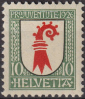 1926 Schweiz / Pro Juventute ** Zum:CH J38, Mi:CH 219, Yt:CH 223, Basel-Land, Kantonswappen, - Unused Stamps