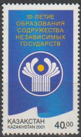 2001 355 Kazakhstan The 10th Anniversary Of Union Of Independent States MNH - Kazakistan