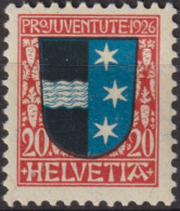 1926 Schweiz / Pro Juventute ** Zum:CH J39, Mi:CH 220, Yt:CH 224, Aargau, Kantonswappen, - Unused Stamps