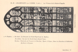 37-CHAMPIGNY SUR VEUDE VITRAUX DE LA SAINTE CHAPELLE-N°LP5026-B/0087 - Champigny-sur-Veude
