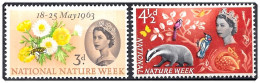 SG637p-638p 1963 National Nature Week Stamp Set (Phosphor) Unmounted Mint Hrd2a - Ongebruikt