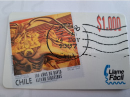 CHILI   PREPAID/ ENTEL / $ 1000 / STAMPS ON CARD/ FINE USED CARD      ** 16510** - Chili
