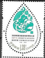 CHINA, 2021, MNH, UN BIODIVERSITY CONFERENCE, KUMMING, BIRDS, FISH, PANDAS, 1v - Protection De L'environnement & Climat
