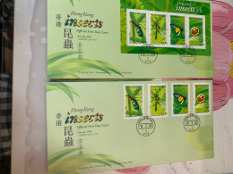 Hong Kong Stamp Butterfly 2000 Dragonfly Frog Fish GPO Chops FDC - Neufs